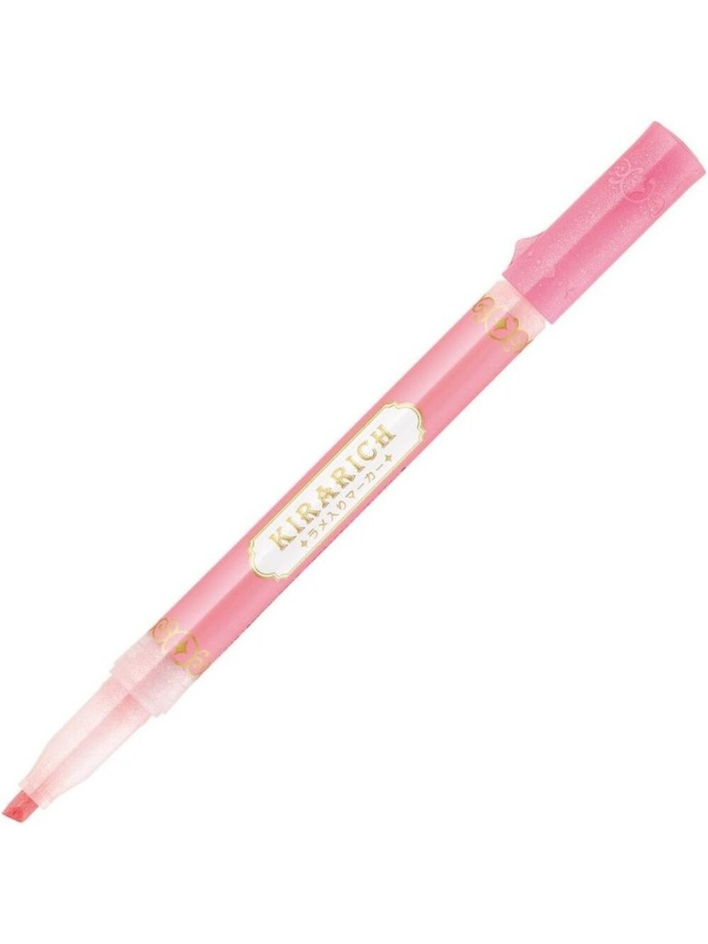 Glitter Pink Highlighters Set, 10 Count - Vibrant Colors for School & Office Use